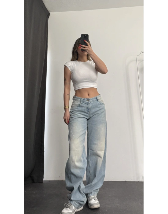 Riva Baggy Jean - Yıkamalı Kot