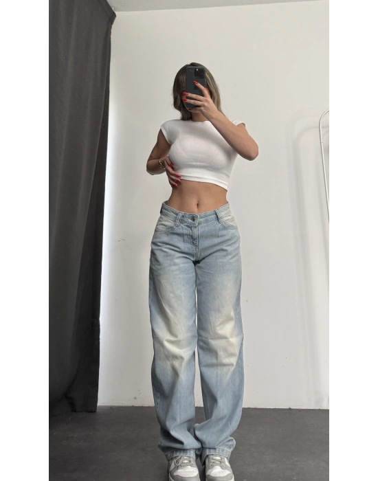 Riva Baggy Jean - Yıkamalı Kot