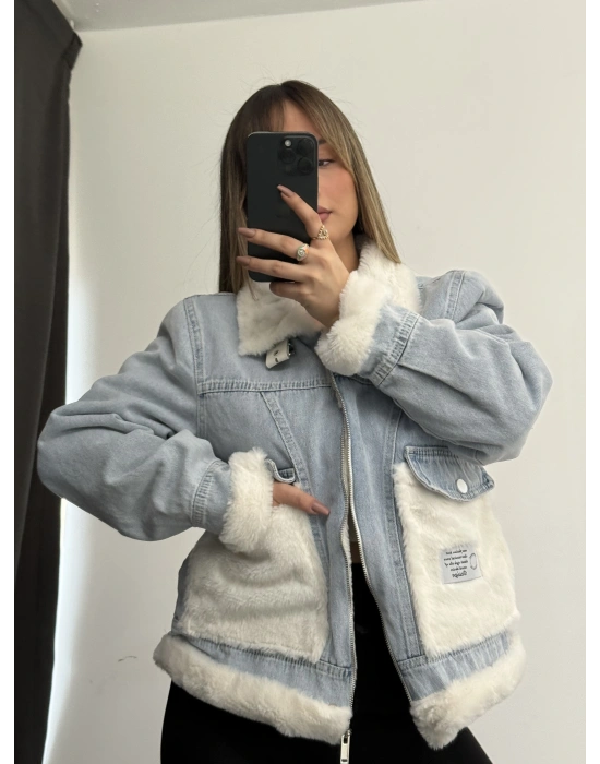 Riven Kot Peluş Mont