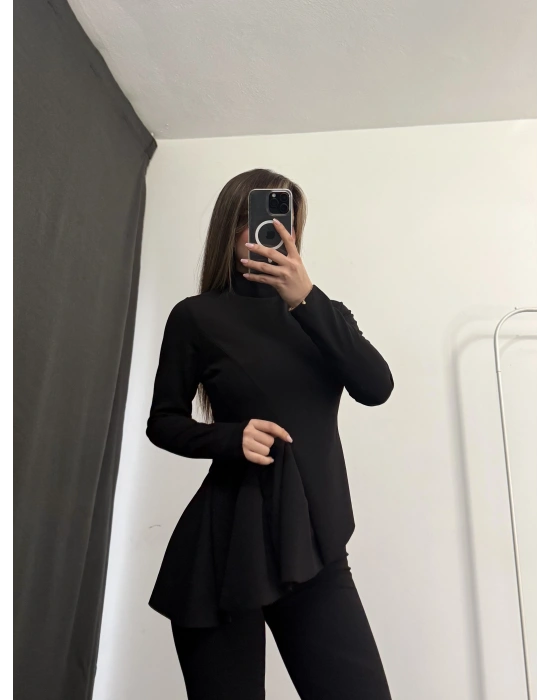 Sabrina Asimetrik Takım - Siyah