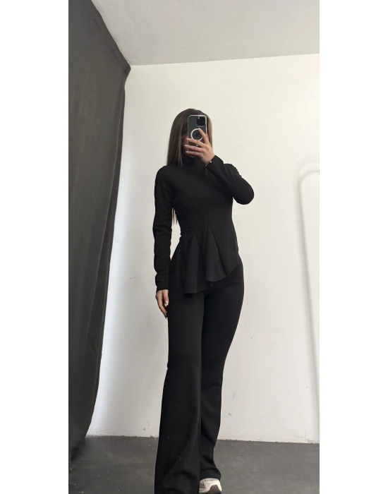 Sabrina Asimetrik Takım - Siyah