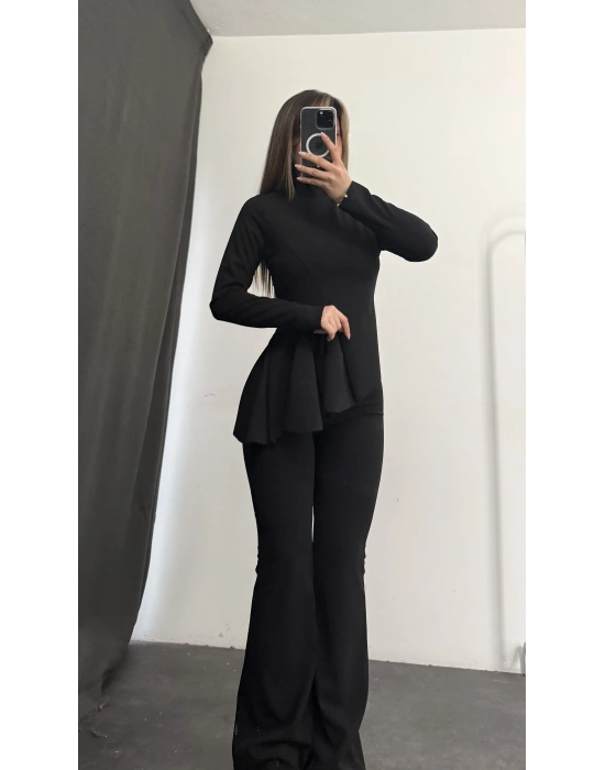 Sabrina Asimetrik Takım - Siyah