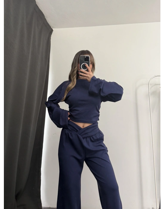 Shirley Bel Detay Takım - Lacivert