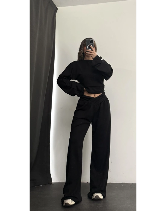 Shirley Bel Detay Takım - Siyah