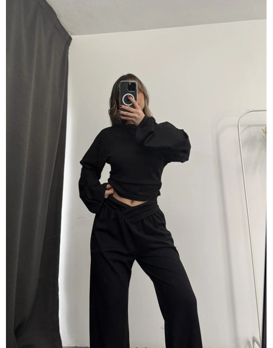 Shirley Bel Detay Takım - Siyah