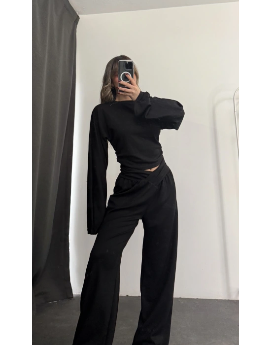 Shirley Bel Detay Takım - Siyah