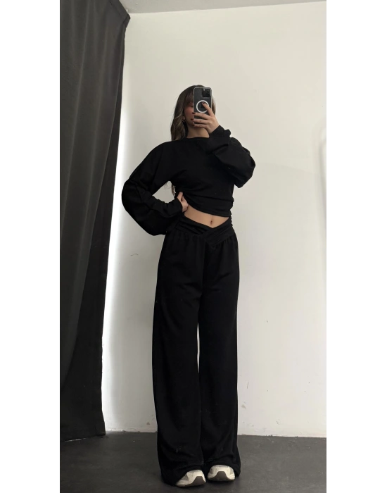 Shirley Bel Detay Takım - Siyah