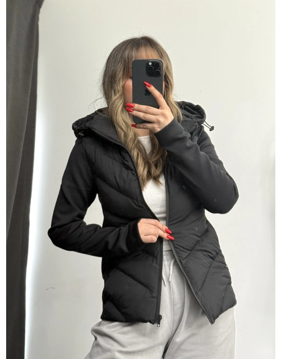 Silver Şişme Mont - Siyah