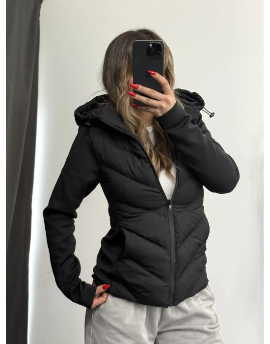 Silver Şişme Mont - Siyah