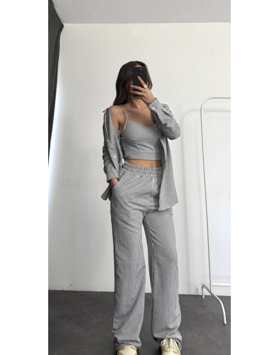 Silvia Gömlek Takım - Siyah