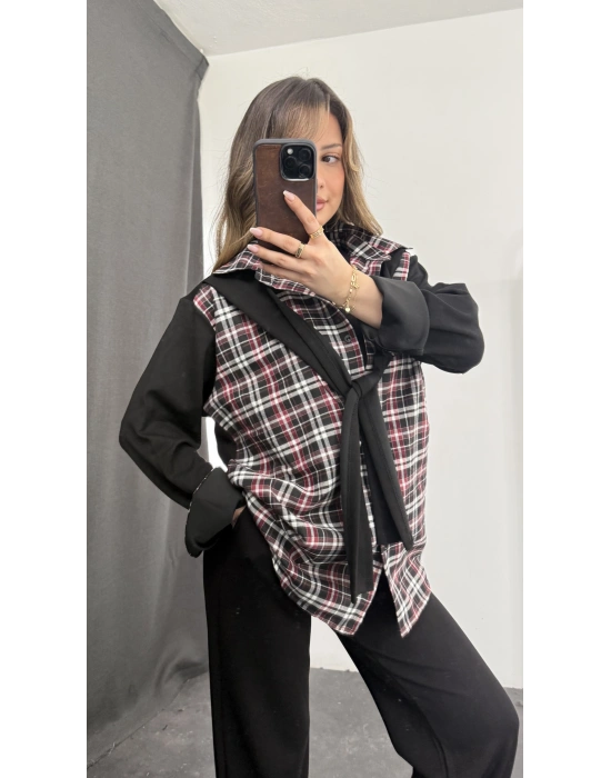 Skye Ekose Detaylı Takım - Siyah