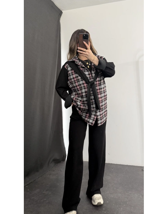 Skye Ekose Detaylı Takım - Siyah