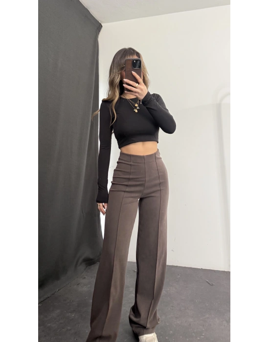 Stella Çımalı Pantolon - Kahve