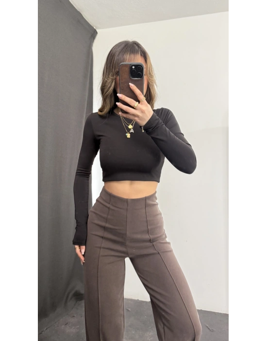 Stella Çımalı Pantolon - Kahve