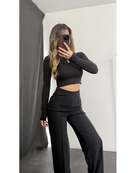 Stella Çımalı Pantolon - Siyah