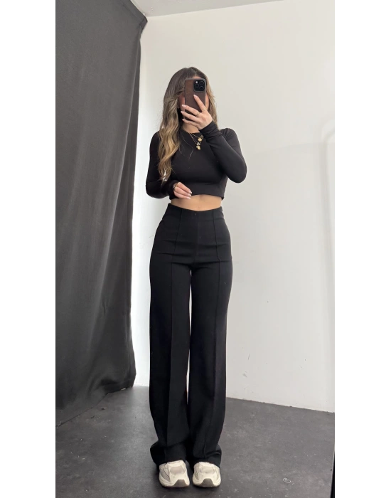 Stella Çımalı Pantolon - Siyah