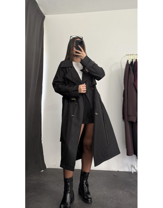 Talia Trençkot - Siyah