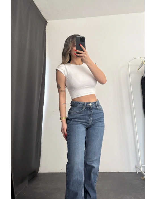 Taylor Wide Leg Jean - Yıkamalı
