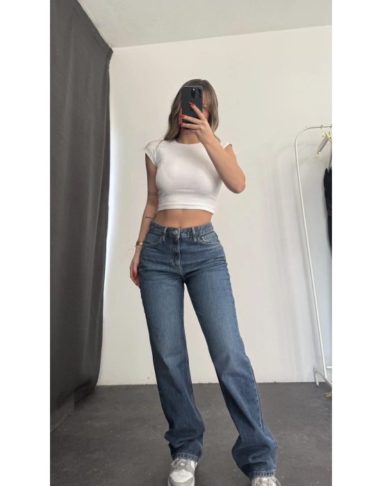 Taylor Wide Leg Jean - Yıkamalı