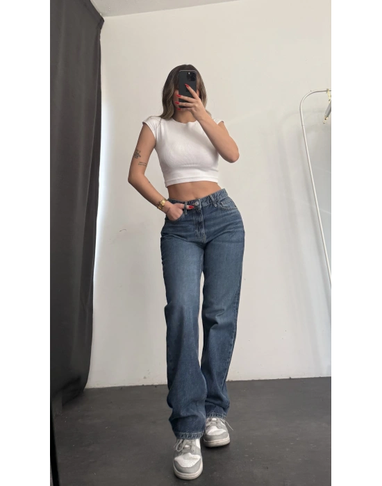 Taylor Wide Leg Jean - Yıkamalı