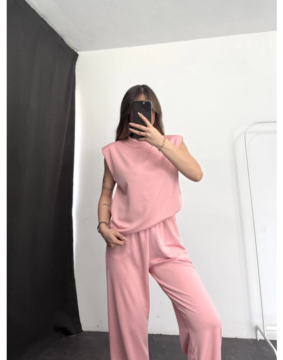 Trua Vatkalı Modal Takım - Pembe
