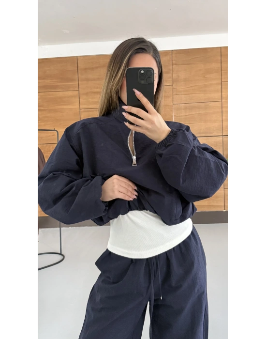 Tshirt Detaylı Takım - Lacivert