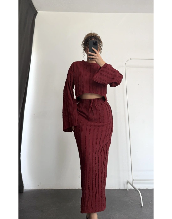 Vania Etekli Takım - Bordo