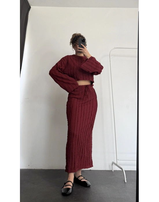 Vania Etekli Takım - Bordo