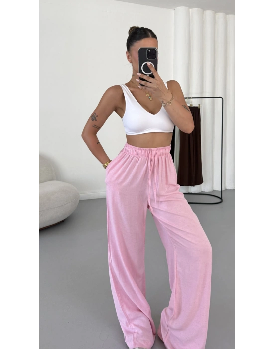 Vienna Salaş Pantolon - Pembe