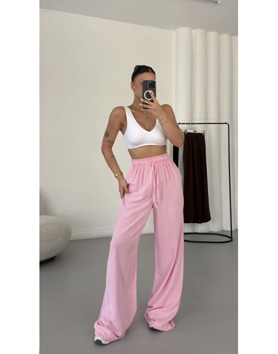 Vienna Salaş Pantolon - Pembe
