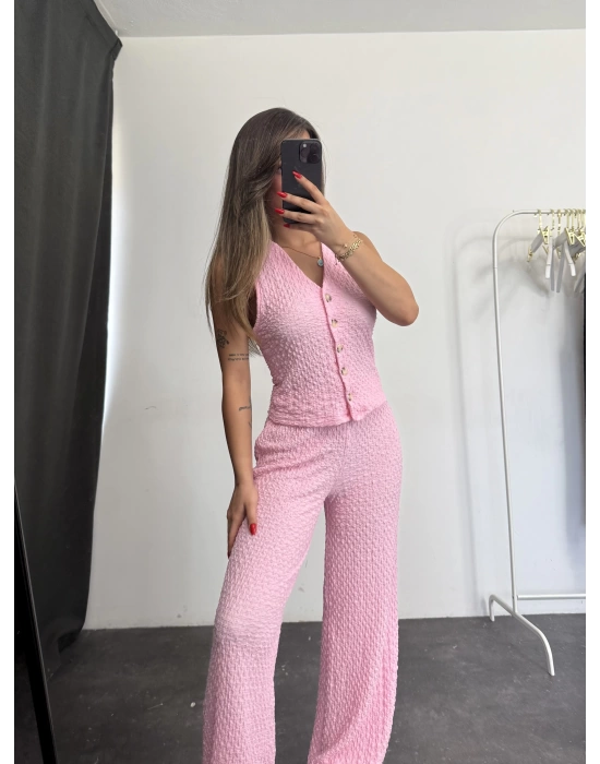 Vienna Yelek Takım - Pembe
