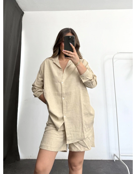 Week Gömlek Takım - Bej