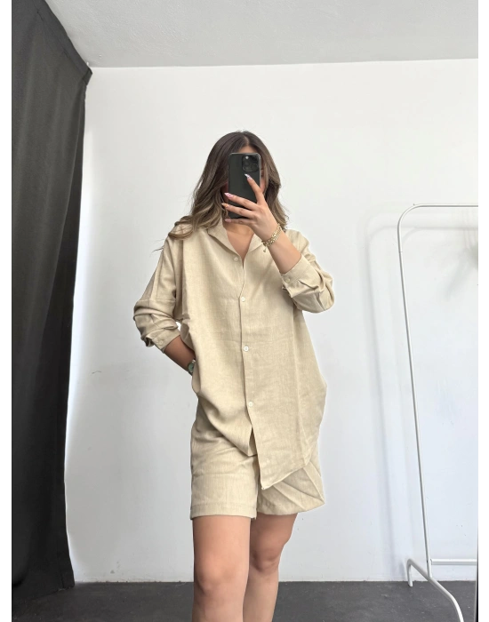 Week Gömlek Takım - Bej