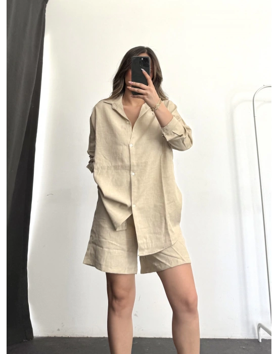 Week Gömlek Takım - Bej