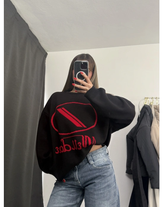 Well Oversize Kazak - Siyah