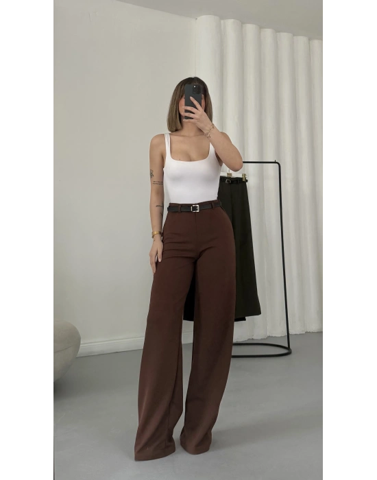 William Kemerli Pantolon - Kahve