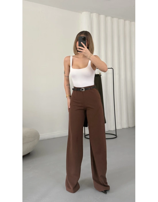 William Kemerli Pantolon - Kahve