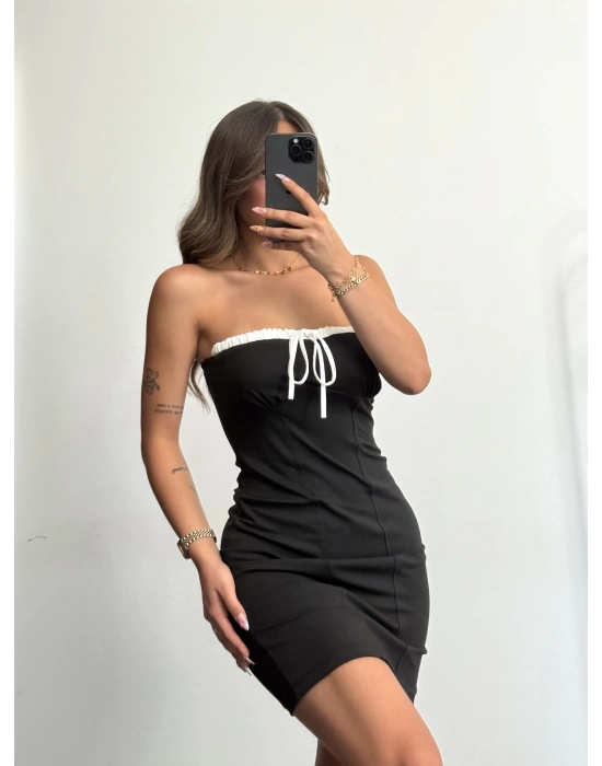 Yulia Mini Elbise - Siyah