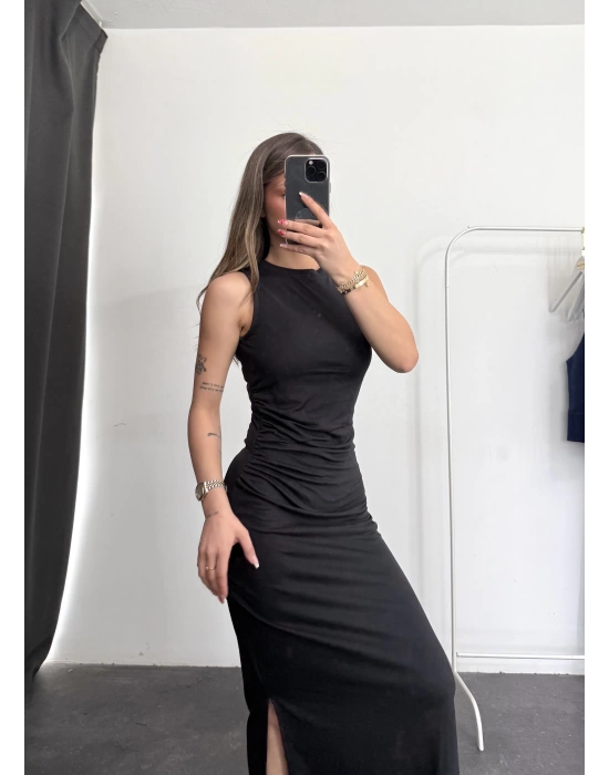Zeena Modal Elbise - Siyah