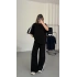 Breela Şeritli Takım - Siyah