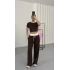 Perla Biyeli Takım - Kahve