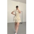 Ekoseli Gömlek Elbise - Sarı