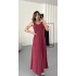 Ashley Salaş Elbise - Bordo