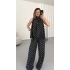Puantiyeli Halter Takım - Siyah