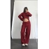 Abby İspanyol Kol Takım - Bordo