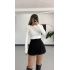 Açık Yaka Bluz - Beyaz