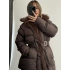 Amor Kürklü Şişme Mont - Kahve