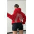 Angel Taşlı Sweatshirt - Kırmızı