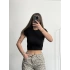 Basic Modal Crop - Siyah