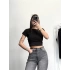 Bella Basic Crop - Siyah